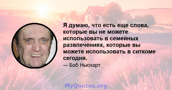 Я думаю, что есть еще слова, которые вы не можете использовать в семейных развлечениях, которые вы можете использовать в ситкоме сегодня.