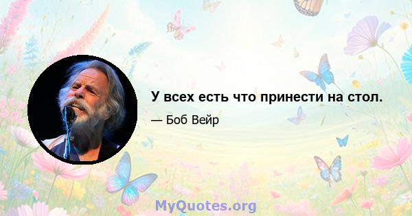 У всех есть что принести на стол.