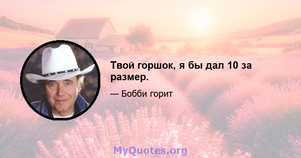 Твой горшок, я бы дал 10 за размер.