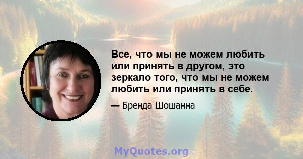 Все, что мы не можем любить или принять в другом, это зеркало того, что мы не можем любить или принять в себе.