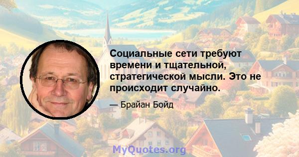 Социальные сети требуют времени и тщательной, стратегической мысли. Это не происходит случайно.