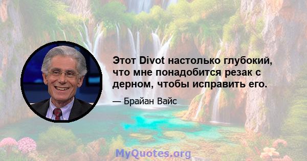 Этот Divot настолько глубокий, что мне понадобится резак с дерном, чтобы исправить его.