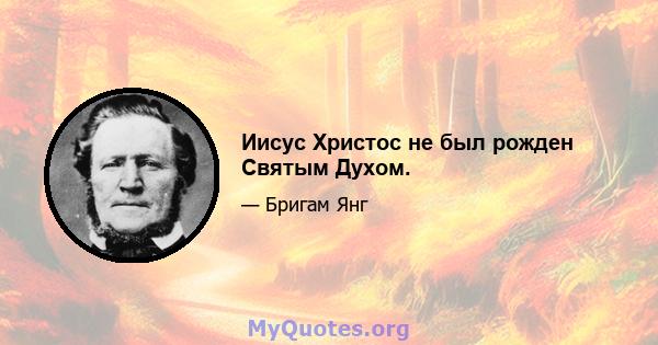 Иисус Христос не был рожден Святым Духом.