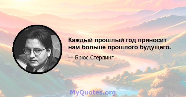 Каждый прошлый год приносит нам больше прошлого будущего.