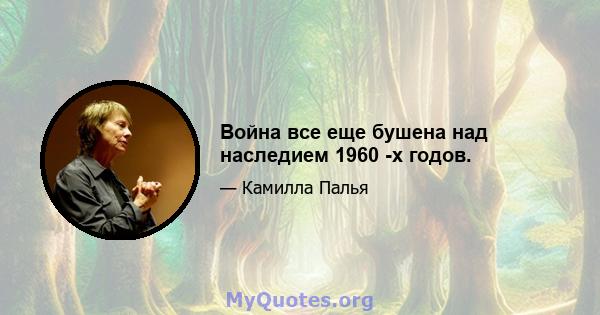 Война все еще бушена над наследием 1960 -х годов.