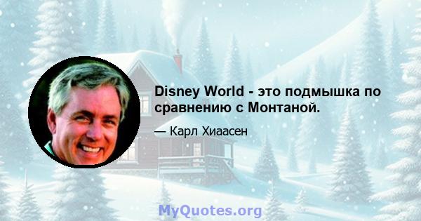 Disney World - это подмышка по сравнению с Монтаной.