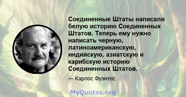 Соединенные Штаты написали белую историю Соединенных Штатов. Теперь ему нужно написать черную, латиноамериканскую, индийскую, азиатскую и карибскую историю Соединенных Штатов.