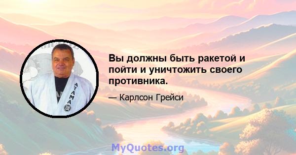 Вы должны быть ракетой и пойти и уничтожить своего противника.