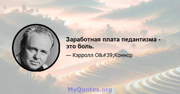 Заработная плата педантизма - это боль.