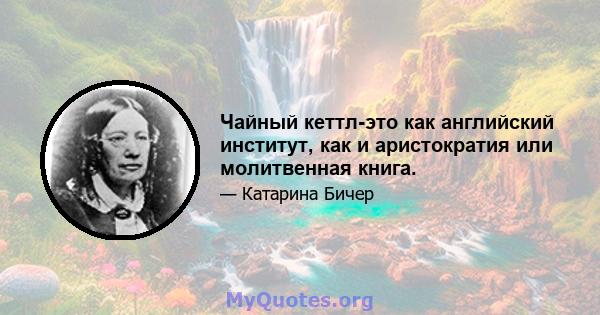 Чайный кеттл-это как английский институт, как и аристократия или молитвенная книга.