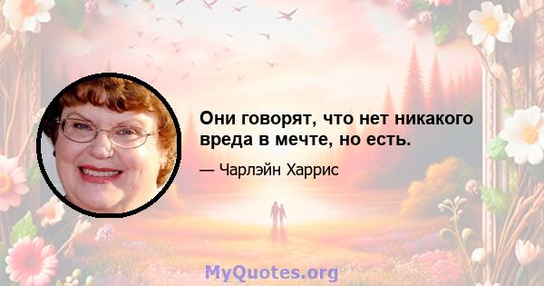 Они говорят, что нет никакого вреда в мечте, но есть.