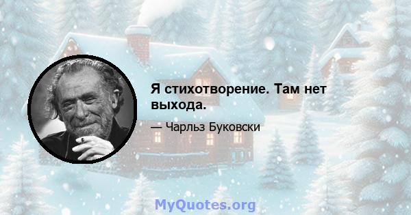 Я стихотворение. Там нет выхода.