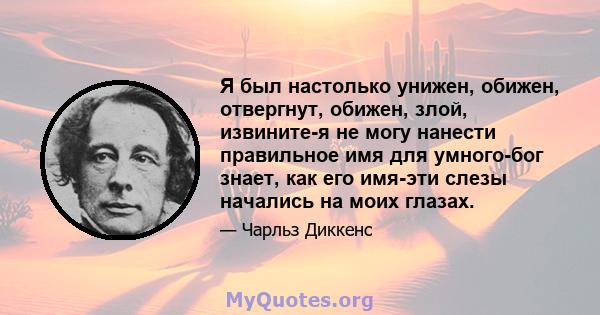 Я был настолько унижен, обижен, отвергнут, обижен, злой, извините-я не могу нанести правильное имя для умного-бог знает, как его имя-эти слезы начались на моих глазах.