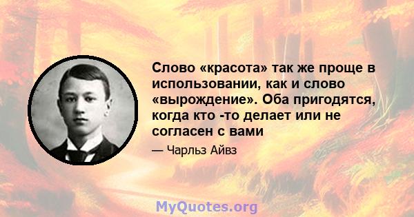 Слово «красота» так же проще в использовании, как и слово «вырождение». Оба пригодятся, когда кто -то делает или не согласен с вами