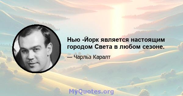 Нью -Йорк является настоящим городом Света в любом сезоне.