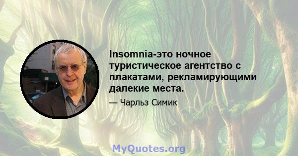 Insomnia-это ночное туристическое агентство с плакатами, рекламирующими далекие места.