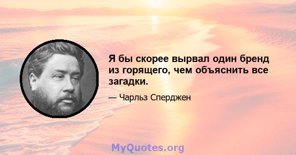 Я бы скорее вырвал один бренд из горящего, чем объяснить все загадки.