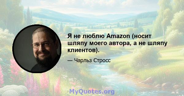 Я не люблю Amazon (носит шляпу моего автора, а не шляпу клиентов).