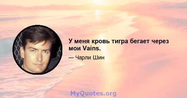 У меня кровь тигра бегает через мои Vains.