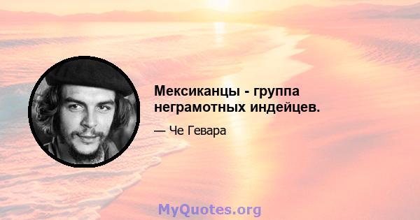 Мексиканцы - группа неграмотных индейцев.