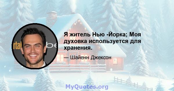 Я житель Нью -Йорка; Моя духовка используется для хранения.