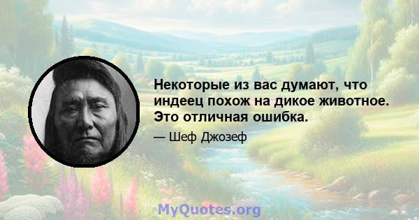 Некоторые из вас думают, что индеец похож на дикое животное. Это отличная ошибка.