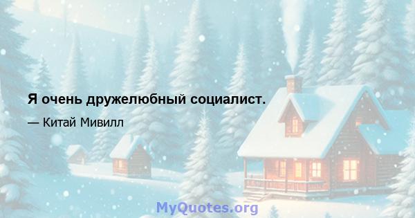 Я очень дружелюбный социалист.