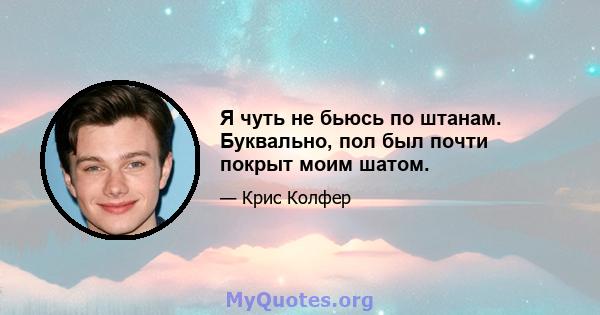 Я чуть не бьюсь по штанам. Буквально, пол был почти покрыт моим шатом.