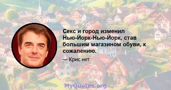 Секс и город изменил Нью-Йорк-Нью-Йорк, став большим магазином обуви, к сожалению.