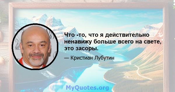 Что -то, что я действительно ненавижу больше всего на свете, это засоры.