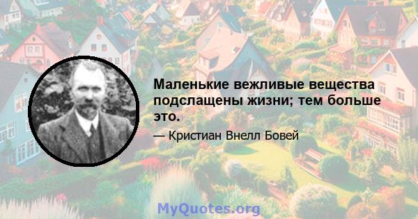 Маленькие вежливые вещества подслащены жизни; тем больше это.