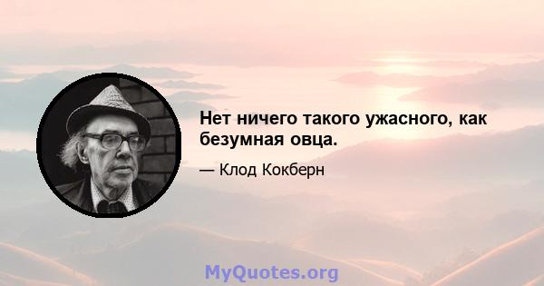 Нет ничего такого ужасного, как безумная овца.