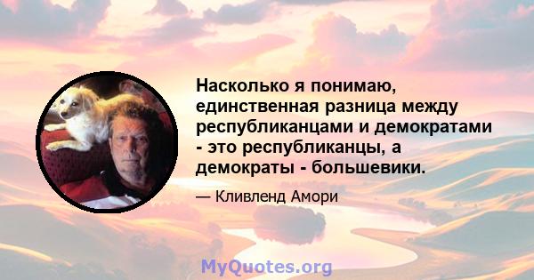 Насколько я понимаю, единственная разница между республиканцами и демократами - это республиканцы, а демократы - большевики.