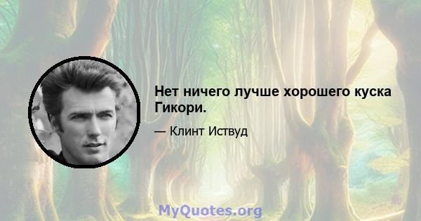 Нет ничего лучше хорошего куска Гикори.