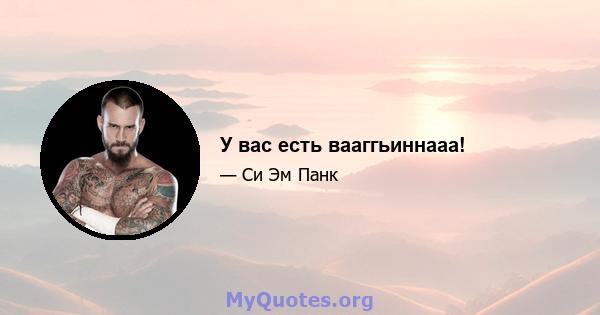 У вас есть вааггьиннааа!