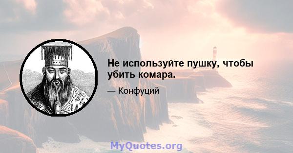 Не используйте пушку, чтобы убить комара.