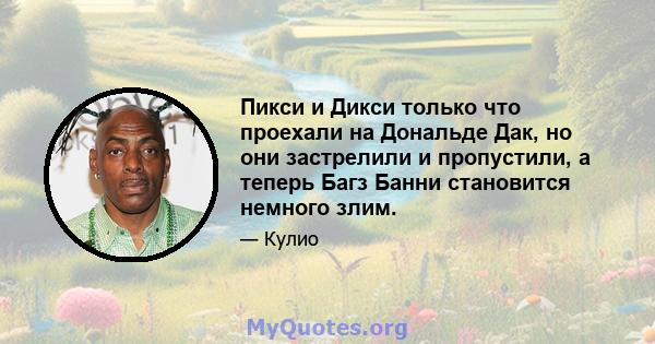 Пикси и Дикси только что проехали на Дональде Дак, но они застрелили и пропустили, а теперь Багз Банни становится немного злим.