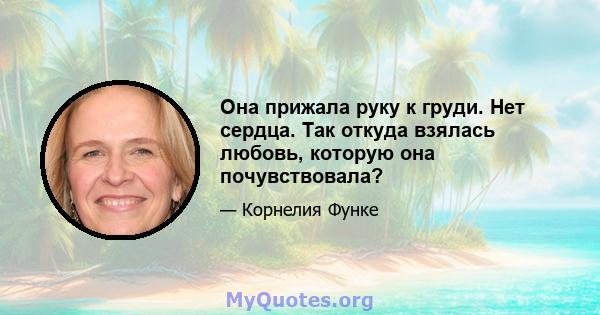 Она прижала руку к груди. Нет сердца. Так откуда взялась любовь, которую она почувствовала?