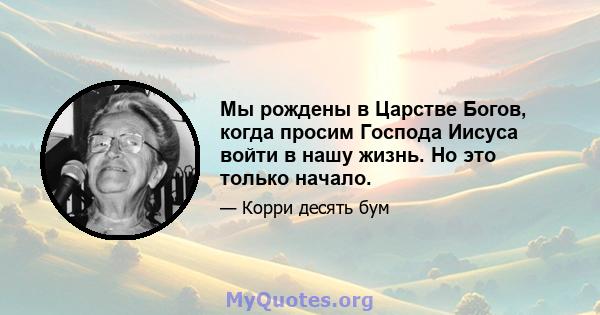 Мы рождены в Царстве Богов, когда просим Господа Иисуса войти в нашу жизнь. Но это только начало.