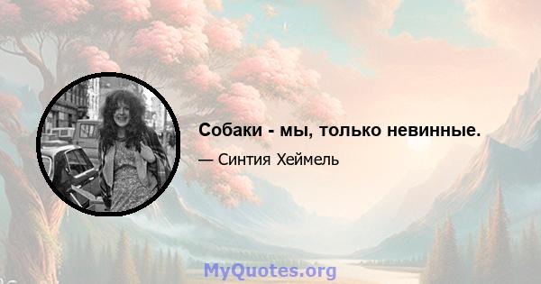 Собаки - мы, только невинные.