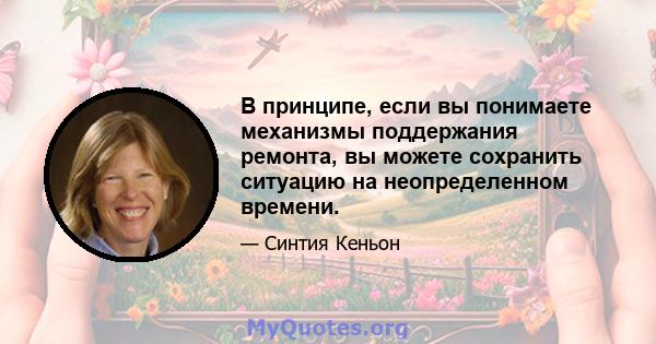 В принципе, если вы понимаете механизмы поддержания ремонта, вы можете сохранить ситуацию на неопределенном времени.