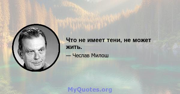 Что не имеет тени, не может жить.