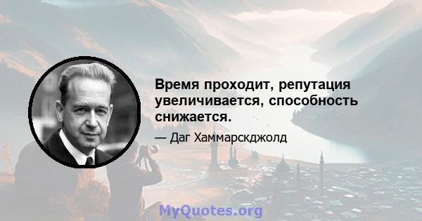 Время проходит, репутация увеличивается, способность снижается.