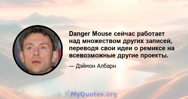 Danger Mouse сейчас работает над множеством других записей, переводя свои идеи о ремиксе на всевозможные другие проекты.