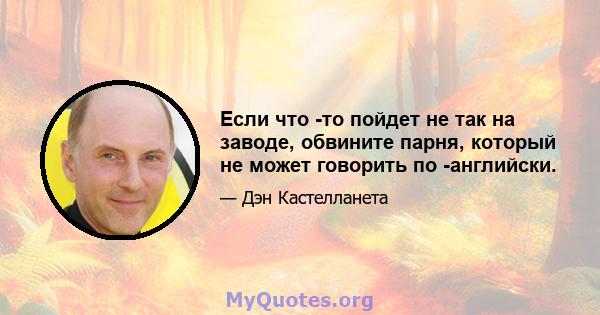 Если что -то пойдет не так на заводе, обвините парня, который не может говорить по -английски.