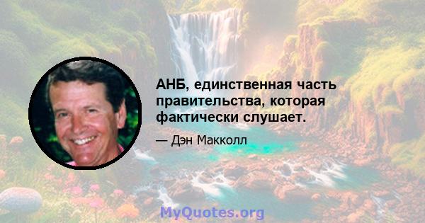 АНБ, единственная часть правительства, которая фактически слушает.