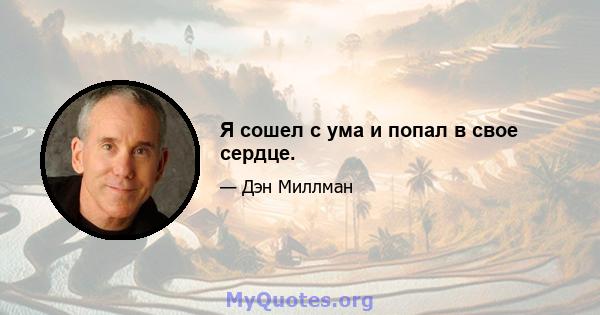 Я сошел с ума и попал в свое сердце.