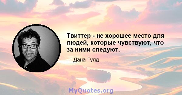 Твиттер - не хорошее место для людей, которые чувствуют, что за ними следуют.