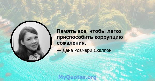 Память все, чтобы легко приспособить коррупцию сожаления.