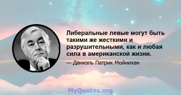 Либеральные левые могут быть такими же жесткими и разрушительными, как и любая сила в американской жизни.